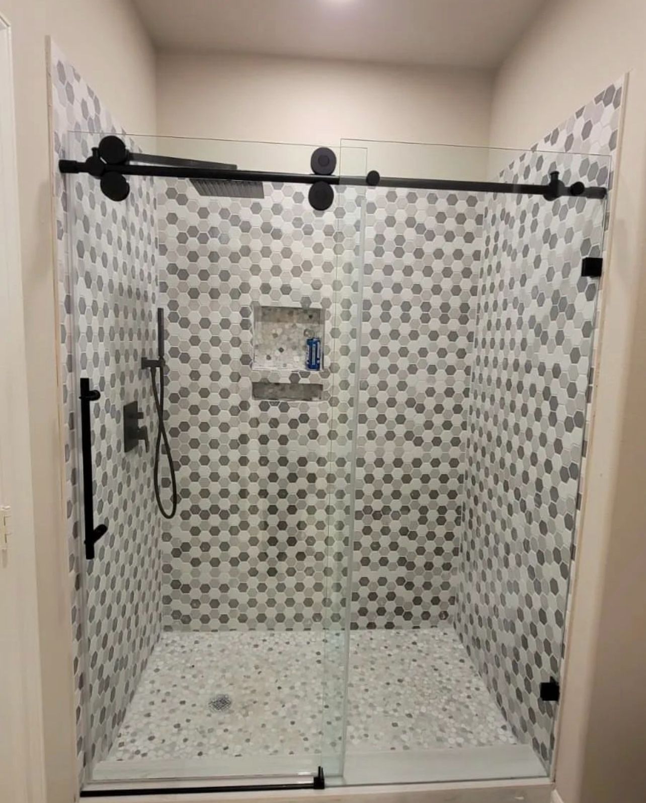 Custom glass shower enclosure sliding door Miami