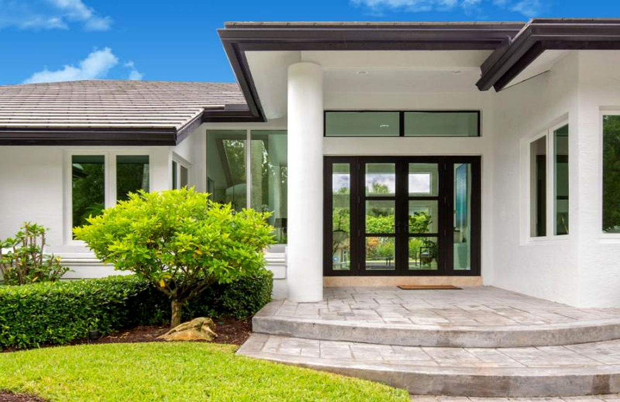 Commercial impact glass doors installation South Florida