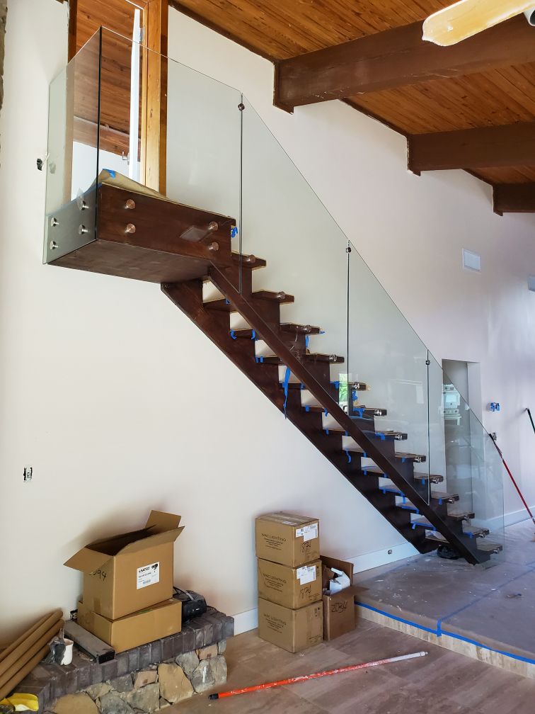 Frameless glass railing installation South Florida