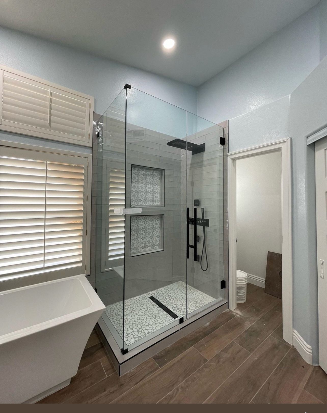 Custom frameless shower door enclosure Miami