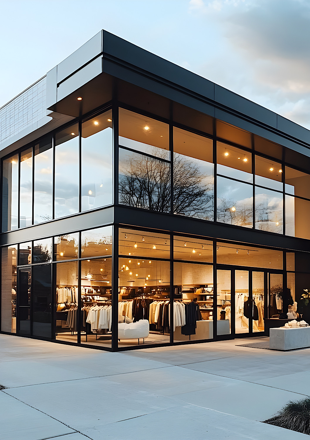 Commercial storefront glass installation Miami business